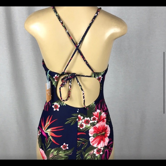 NWT Kona Sol Tropical Floral One Piece Swimsuit - Picture 5 of 12